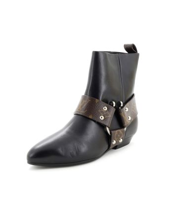 Women's Rhapsody Ankle Boots Leather with Monogram Canvas