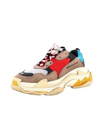 Men's Triple S Sneakers Fabric and Mesh with Faux Leather