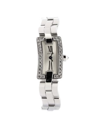 Ballerine Quartz Watch White Gold with Diamond Bezel 14