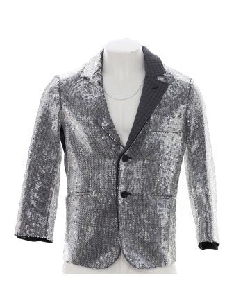 Men's Contrast Lapel Blazer Sequins with Polyester Blend