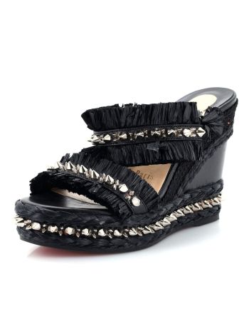 Women's Voltinoudou Wedge Sandals Spiked Raffia 110