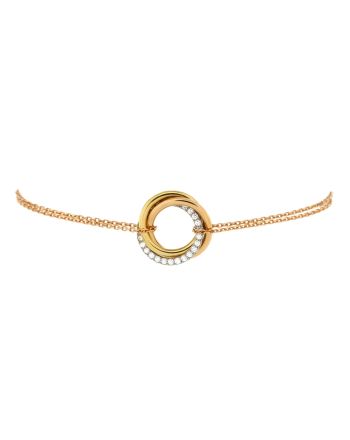 Trinity Chain Bracelet 18K Tricolor Gold and Diamonds