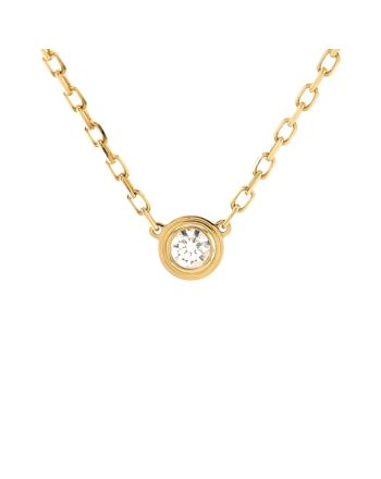 Cartier D'Amour Pendant Necklace 18K Yellow Gold and Diamond Small