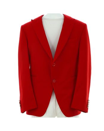 Men's Single Breasted Blazer Polyester with Wool