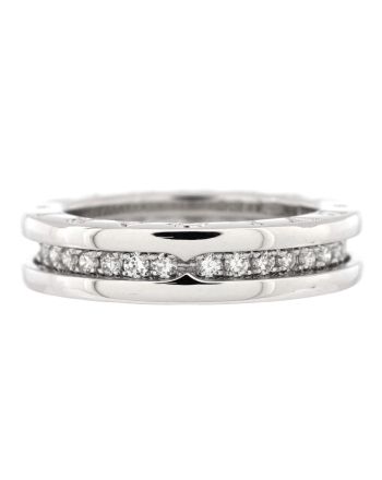 B.Zero1 One Band Ring 18K White Gold and Diamonds