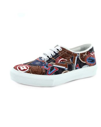 Men's Trocadero Richelieu Sneakers Logo Patch Multicolor Canvas