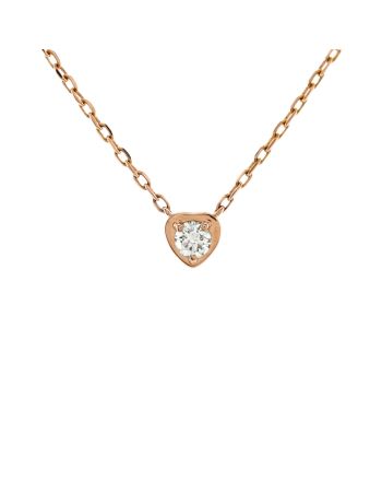 D'Amour Heart Pendant Necklace 18K Rose Gold with Diamond