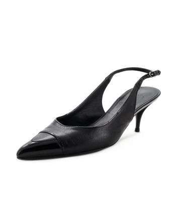 Women's Pointed Toe CC Slingback Pumps Leather