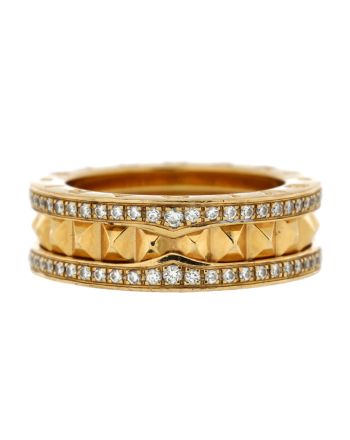 B.Zero1 Rock One Band Ring 18K Yellow Gold with Diamonds