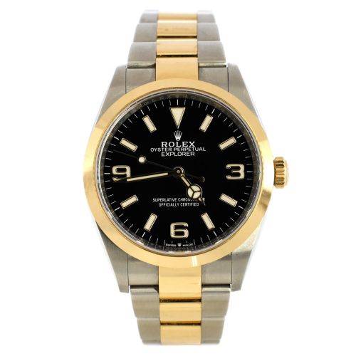 Oyster Perpetual Explorer Automatic Watch Stainless Steel and Yellow Gold 36