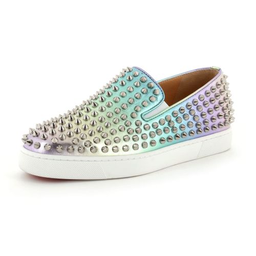 Women's Roller Boat Sneakers Spiked Ombre Leather