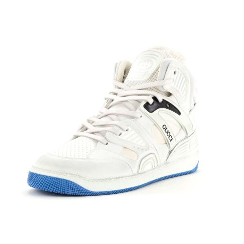 Men's Gucci Basket High-Top Sneakers Demetra with Fabric