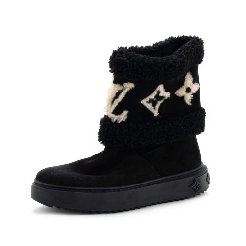 Women's Snowdrop Flat Ankle Boots Suede and Shearling