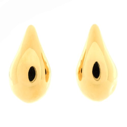 Drop Earrings Gold Plated Sterling Silver Large