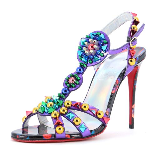 Women's Goldora Heeled Sandals Studded Patent 100