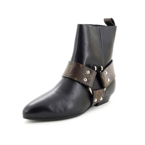 Women's Rhapsody Ankle Boots Leather with Monogram Canvas