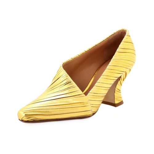 Women's Folded Almond Pumps Lame