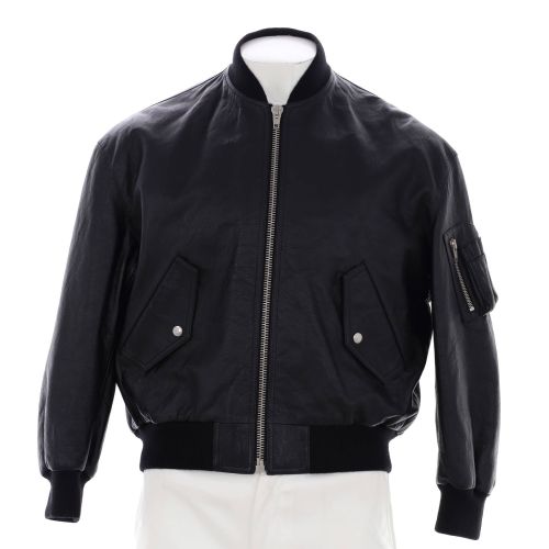 Men's Logo Bomber Jacket Studded Lambskin