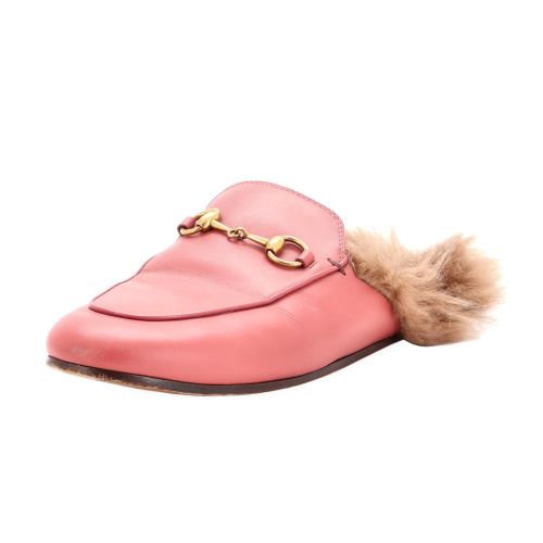 Women's Princetown Mules Leather with Fur