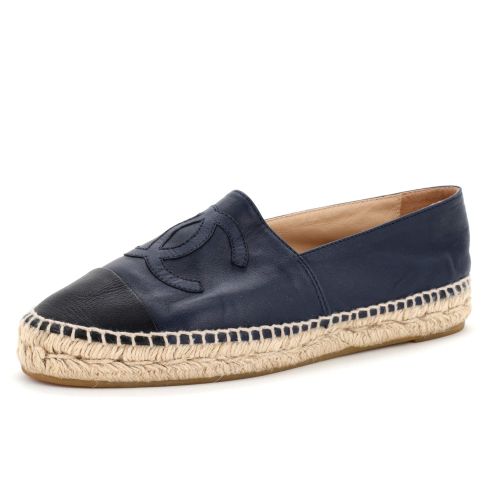 Women's CC Cap Toe Espadrilles Leather