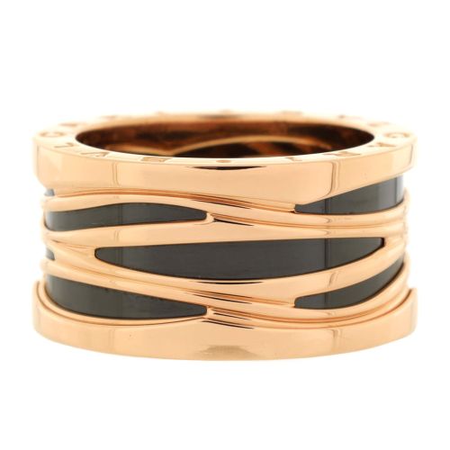 B.Zero1 Design Legend Zaha Hadid Four Band Ring 18K Rose Gold with Ceramic