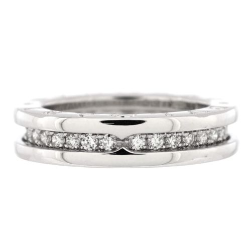 B.Zero1 One Band Ring 18K White Gold and Diamonds