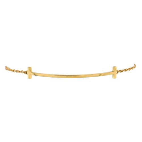 T Smile Chain Bracelet 18K Yellow Gold Medium