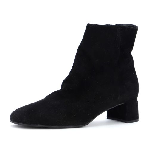 Women's Logo Block Heel Ankle Boots Suede